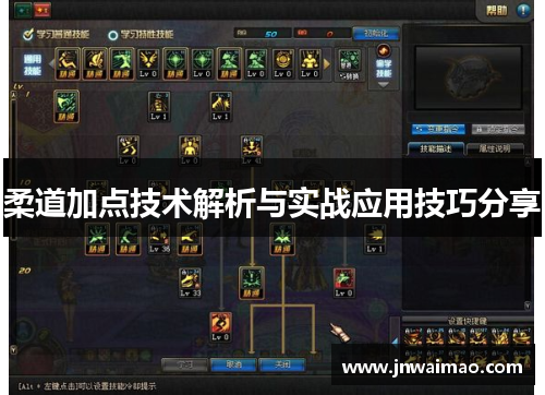 柔道加点技术解析与实战应用技巧分享