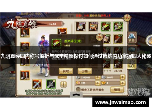 九阴真经四内称号解析与武学精髓探讨如何通过修炼内功掌握四大秘笈